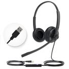 Fone de ouvido USB Yealink UH34 com microfone estéreo com fio para PC/telefone Fone de ouvido USB Yealink UH34 com microfone estéreo com fio para PC/telefone