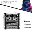 Fone Gamer M25 Bluetooth 5.3 c/ Power Bank e Display LED