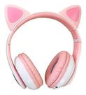 Fone Gatinho Sem Fio Com Led Bluetooth Rosa LEF-1019 - LEHMOX