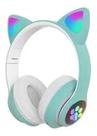 Fone Headset de Gatinho Bluetooth Orelha De Gato Luz Led - HEADSET -