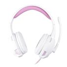 Fone headset gamer gorky hs413 3.5mm oex branco e rosa
