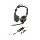 Fone headset office hp poly blackwire 5220 stereo usb-a/usb-c preto 8x231aa