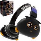 Fone Monsters Preto Bluetooth Infantil Headset Sem Fio