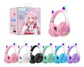 Fone Ouvido Bluetooth Infantil Coelho Led Menino Menina Luxo
