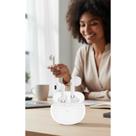 Fone Ouvido Sem Fio Bluetooth TWS LED Branco Autonomia