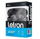 Fone sem fio neo preto estereo intra auricular bluetooth letron 74436