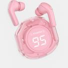 Fone TWS Bluetooth 5.3 Rosa com Cancelamento de Ruído e Display LED Fone TWS Bluetooth 5.3 Rosa com Cancelamento de Ruído e Display LED