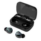 Fones Bluetooth TWS com Case Digital e Anel Azul