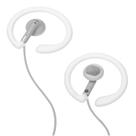 Fones com fio Coosh brancos com anéis de silicone para os ouvidos