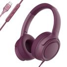 Fones de ouvido ADOOPE com fio USB-C, over-ear, com isolamento de ruído, cor ameixa Fones de ouvido ADOOPE com fio USB-C, over-ear, com isolamento de ruído, cor ameixa