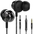 Fones de ouvido Betron BS10 Fones de ouvido com fio com microfone preto
