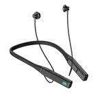 Fones de ouvido Bluetooth com fita de pescoço, tela LED genérica IPX5 preta