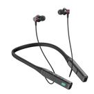 Fones de ouvido Bluetooth com fita de pescoço, tela LED genérica IPX5 preta