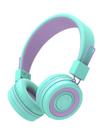 Fones de ouvido Bluetooth iClever BTH02 Kids com MIC 22H verde