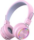 Fones de ouvido Bluetooth iClever BTH03 Kids com 35H Playtime Pink