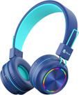 Fones de ouvido Bluetooth iClever BTH03 Kids LED azul claro Fones de ouvido Bluetooth iClever BTH03 Kids LED azul claro