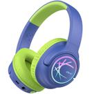 Fones de ouvido Bluetooth iClever BTH18 Kids LED Lights verde/azul