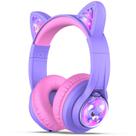 Fones de ouvido Bluetooth iClever Kids Cat Ear LED 45H Playtime