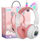 Fones de ouvido Bluetooth KERHAND Unicorn Kids dobráveis brancos