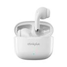 Fones de ouvido Bluetooth LP40 TWS Mini Wireless com microfone branco