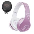 Fones de ouvido Bluetooth PowerLocus Over Ear com microfone roxo Fones de ouvido Bluetooth PowerLocus Over Ear com microfone roxo