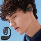Fones de ouvido Bluetooth sem fio, gancho de ouvido com microfone para smartphone