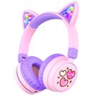 Fones de ouvido Bluetooth sem fio para crianças iClever Light Up Cat Ear