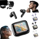 Fones de ouvido Bluetooth Smart Touch Screen 5.4 à prova d'água, pretos