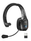 Fones de ouvido Bluetooth TECKNET Trucker com microfone preto