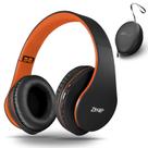 Fones de ouvido Bluetooth ZIHNIC Over-Ear dobráveis preto/laranja