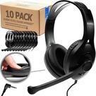 Fones de ouvido Classroom Barks com microfone (pacote com 10)