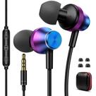Fones de ouvido com fio AIAUXAI com microfone e conector de 3,5 mm para iPhone