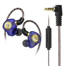 Fones de ouvido com fio FEDAI X1 com microfone intra-auricular azul