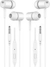 Fones de ouvido com fio, fones de ouvido intra-auriculares com controle de volume e microfone, 2 pares