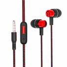 Fones de ouvido com fio Fones de ouvido intra-auriculares com microfone vermelho - genérico
