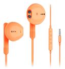 Fones de ouvido com fio Kimwood com microfone HiFi Stereo Orange