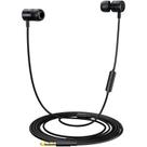 Fones de ouvido com fio MORMOQUE EP-06 metálicos com microfone e conector de 3,5 mm