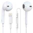 Fones de ouvido com fio Oceovc para iPhone com conector Lightning branco