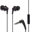 Fones de ouvido com fio Panasonic ErgoFit RP-TCM125-KA com microfone preto fosco