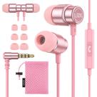Fones de ouvido com fio Ulix Rider com microfone, garantia de 5 anos, rosa