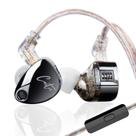 Fones de ouvido com monitor intra-auricular KZ Castor com microfone - preto/prata Fones de ouvido com monitor intra-auricular KZ Castor com microfone - preto/prata