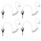 Fones de ouvido de segurança Midland AVPH3 transparentes com PTT/VOX (pacote com 4)