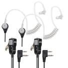 Fones de ouvido de segurança Midland AVPH3 transparentes PTT/VOX pretos
