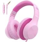 Fones de ouvido EarFun K3 Kids Over Ear com microfone de 85/94dB de volume rosa