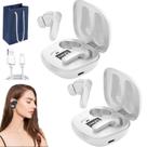 Fones de ouvido Echo Connect Translation, fones de ouvido virtuais, fones de ouvido virtuais, Echo Connect Ear Buds Translate, fones de ouvido de tradução virtual, tradutor intra-auricular portátil, à prova d'água Ipx5 (branco*2)