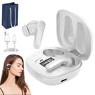 Fones de ouvido Echo Connect Translation, fones de ouvido virtuais, fones de ouvido virtuais, Echo Connect Ear Buds Translate, fones de ouvido de tradução virtual, tradutor intra-auricular portátil, à prova d'água Ipx5 (branco)