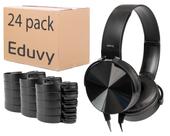 Fones de ouvido Eduvy Core para sala de aula, pacote com 24, pretos
