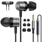 Fones de ouvido ENVEL com fio com microfone HiFi Stereo preto e cinza