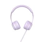 Fones de ouvido fones de ouvido w21 hifi estéreo metal com fio controle fone de ouvido fone de ouvido dobrável com microfone para telefone inteligente cor roxa