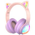 Fones de ouvido FosPower Kids Bluetooth 5.2 com LED Cat Ears 100H